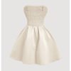 21pw4EAfmVL.jpg Women's Bow Front Satin Homecoming Dresses Sleeveless Party Cocktail Gowns