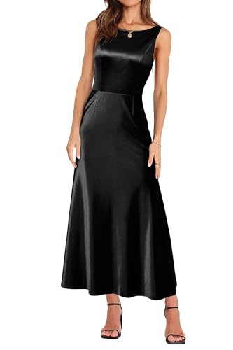 310zkrXnvyL.jpg Womens 2025 Wedding Guest Bridesmaid Sleeveless Back V Neck Cocktail Party Formal Evening Gowns Long Maxi Dress