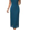 Women Fall 2025 Teacher Outfits Church Midi Cap/Long Sleeve Hollow Knit Modest Business Casual Sweater Dress