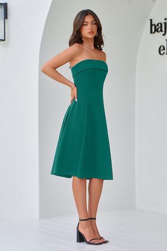 318UDdbgqRL.jpg Womens Cocktail Dress Strapless Tube Formal Wedding Guest Prom Party Dress