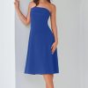 31CMY23Fd8L.jpg Womens Cocktail Dress Strapless Tube Formal Wedding Guest Prom Party Dress