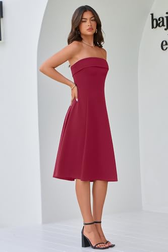 31Enokn-voL.jpg Womens Cocktail Dress Strapless Tube Formal Wedding Guest Prom Party Dress