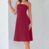 31IFUN8PfpL.jpg Womens Cocktail Dress Strapless Tube Formal Wedding Guest Prom Party Dress