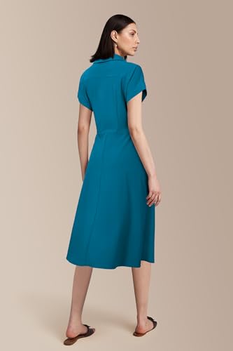 31JwZaCFcyL.jpg Womens Wear to Work Teacher Business Casual Dress Funeral Midi Dresses Button Down Office Clothes with Pockets