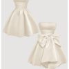 31JxZopoo2L.jpg Women's Bow Front Satin Homecoming Dresses Sleeveless Party Cocktail Gowns