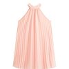 31YpZUnpNsL.jpg Girl's Sleeveless Pleated Halter Dress Casual Button Back Dresses