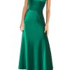 Womens 2025 Wedding Guest Bridesmaid Sleeveless Back V Neck Cocktail Party Formal Evening Gowns Long Maxi Dress