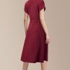 31dN44pDYvL.jpg Womens Wear to Work Teacher Business Casual Dress Funeral Midi Dresses Button Down Office Clothes with Pockets