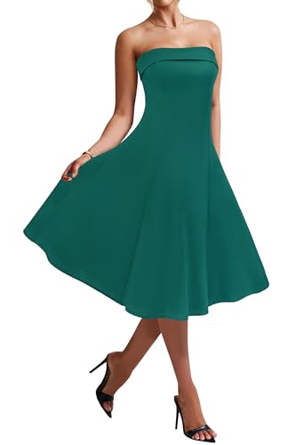 31f1cLTsddL.jpg Womens Cocktail Dress Strapless Tube Formal Wedding Guest Prom Party Dress