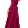 31g1hvEV3JL.jpg Women 2025 Summer Maxi Dresses Vacation Ruched Boat Neck Tank Flowy Elegant Party Long Formal Dress Pockets
