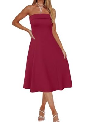 Womens Cocktail Dress Strapless Tube Formal Wedding Guest Prom Party Dress