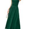 31iuDrArhSL.jpg Women 2025 Summer Maxi Dresses Vacation Ruched Boat Neck Tank Flowy Elegant Party Long Formal Dress Pockets