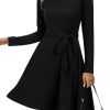 31j0cZvZusL.jpg Women's Long Sleeve Fall Teacher Dresses 2025 Work Casual Knit Pockets Winter Sweater Dress Trendy