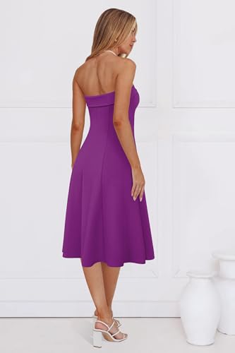 31k8jl5HIL.jpg Womens Cocktail Dress Strapless Tube Formal Wedding Guest Prom Party Dress