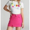 Girl's Wrap Denim Skorts High Waisted Asymmetrical Hem Skirt Shorts