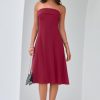 31m2jXQ1PLL.jpg Womens Cocktail Dress Strapless Tube Formal Wedding Guest Prom Party Dress