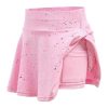 31mKd6CfKTL.jpg Toddler Girl's Glitter Flared Tennis Golf Skirt Athletic Butterfly Ruffle School Skirts with Pockets
