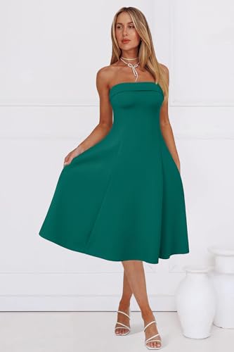 31nEeRBeMBL.jpg Womens Cocktail Dress Strapless Tube Formal Wedding Guest Prom Party Dress