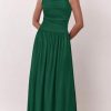 31p83Anfr3L.jpg Women 2025 Summer Maxi Dresses Vacation Ruched Boat Neck Tank Flowy Elegant Party Long Formal Dress Pockets