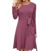 31q1C39cBPL.jpg Women's Long Sleeve Fall Teacher Dresses 2025 Work Casual Knit Pockets Winter Sweater Dress Trendy