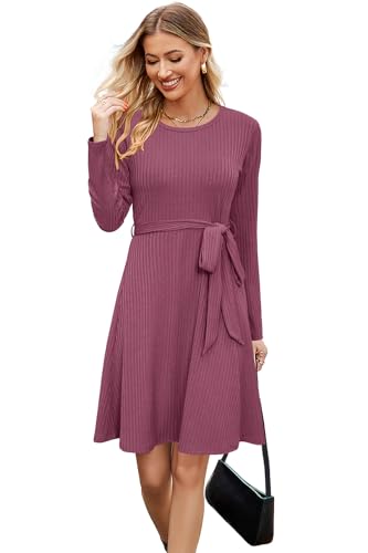 31q1C39cBPL.jpg Women's Long Sleeve Fall Teacher Dresses 2025 Work Casual Knit Pockets Winter Sweater Dress Trendy