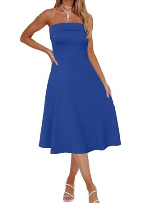Womens Cocktail Dress Strapless Tube Formal Wedding Guest Prom Party Dress