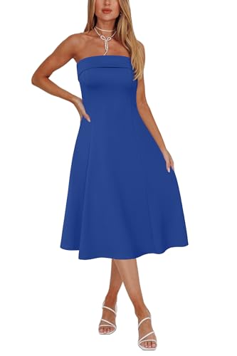 31sLgWf92RL.jpg Womens Cocktail Dress Strapless Tube Formal Wedding Guest Prom Party Dress