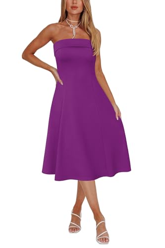 31uSYZDUzSL.jpg Womens Cocktail Dress Strapless Tube Formal Wedding Guest Prom Party Dress