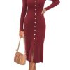 31wQJHz114L.jpg Womens Sweater Dress Fall Teacher Oufits 2025 Long Sleeve Business Casual Bodycon Split Ribbed Knit Midi Dresses
