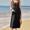415ZIE6CRL.jpg Women's 2024 Summer Sundresses Casual Beach Vacation Outfits Long Flowy Sleeveless Tank Maxi Dress with Pockets