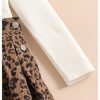 417LGa2SNwL.jpg Girl's Leopard Print Corduroy Pinafore Dress Sleeveless Short Overall Dresses