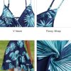 Womens Summer Dress 2024 Spring Sundresses Floral Flowy Casual Beach Vacation Wrap V Neck Spaghetti Strap Dresses