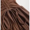 41Bo9ZeXpCL.jpg Women's Punk Halter Mini Dress Western Asymmetrical Ruffle Sleeveless Drawstring Ruched A Line Dresses