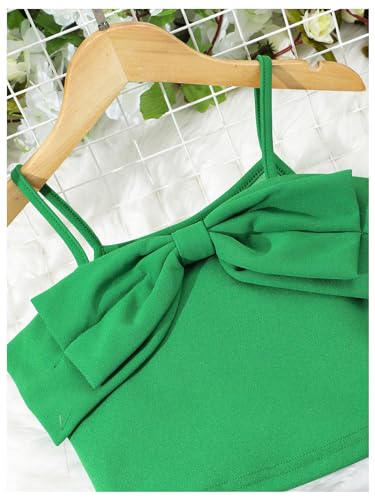 Girl's 2 Piece Set Bow Knot Cami Top Skorts Outfits