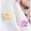 Toddler Girl's 2 Piece Outfits 3D Flower Button Down Cardigan and Pleated Aline Skirts Set