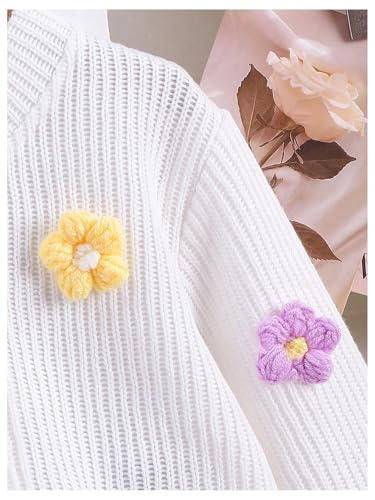Toddler Girl's 2 Piece Outfits 3D Flower Button Down Cardigan and Pleated Aline Skirts Set