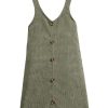41JQsXRXKcL.jpg Girl's Button Front V Neck Overall Dress Sleeveless Corduroy Pinafore Dresses