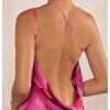Women's Tie Dye One Shoulder Sleeveless Dress Draped Backless Mini Dresses