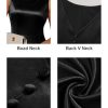 41MiUAeLeYL.jpg Womens 2025 Wedding Guest Bridesmaid Sleeveless Back V Neck Cocktail Party Formal Evening Gowns Long Maxi Dress