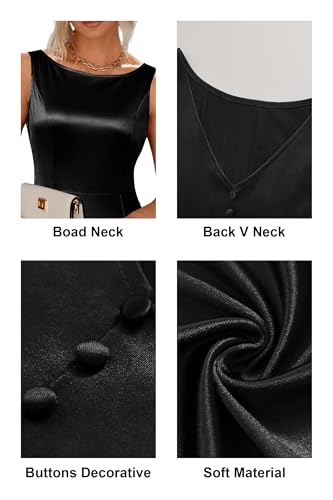 41MiUAeLeYL.jpg Womens 2025 Wedding Guest Bridesmaid Sleeveless Back V Neck Cocktail Party Formal Evening Gowns Long Maxi Dress