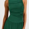 41NFb4wz2YL.jpg Women 2025 Summer Maxi Dresses Vacation Ruched Boat Neck Tank Flowy Elegant Party Long Formal Dress Pockets