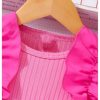 Toddler Girl's Bow Ruffle Cap Sleeve Mesh Dress Birthday Party Belted Swing Dresses