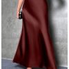 Women's Elegant High Waist Maxi Skirt Cocktail Party Wedding Long Skirts
