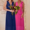 41RqrUhkcEL.jpg Womens 2025 Summer Wedding Guest Bridesmaid V Neck Sleeveless Long Formal Evening Party Maxi Dress