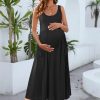 41UdVgwdKbL.jpg Women's 2024 Summer Sundresses Casual Beach Vacation Outfits Long Flowy Sleeveless Tank Maxi Dress with Pockets