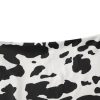 Girl's Cow Print Summer Split Hem High Waist Zipper Casual Short Skirt