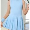 41WGaWFq0GL.jpg Girl's Tennis Dress Sleeveless Pleated Workout Athletic Golf Dresses with Shorts Pockets
