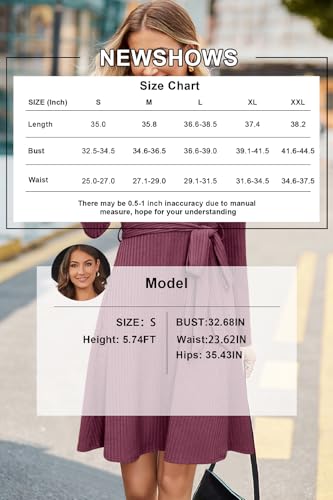 41aSGGrmlIL.jpg Women's Long Sleeve Fall Teacher Dresses 2025 Work Casual Knit Pockets Winter Sweater Dress Trendy