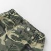 Toddler Girl's Camo Print Mini Cargo Skirt Elastic High Waist Flap Pocket Casual Mini Skirts