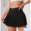 Women's Pleated Tennis Skirts High Waisted Golf Badminton Workout A Line Athletic Skorts